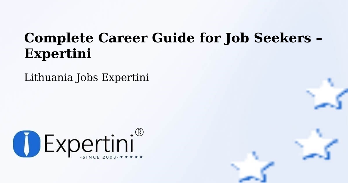 Career Guide for Job Seekers – Kalvarija Municipality - Kalvarija Municipality, Lithuania Jobs Expertini