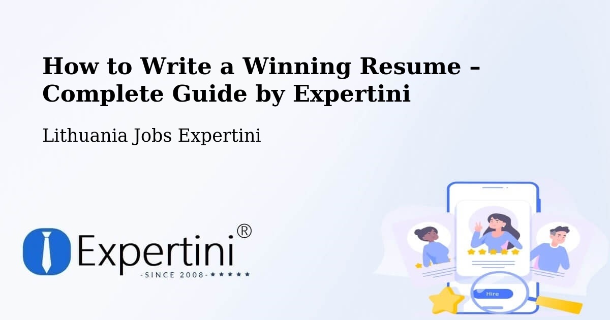 Resume Writing Guide for Job Seekers – Kalvarija Municipality - Kalvarija Municipality, Lithuania Jobs Expertini