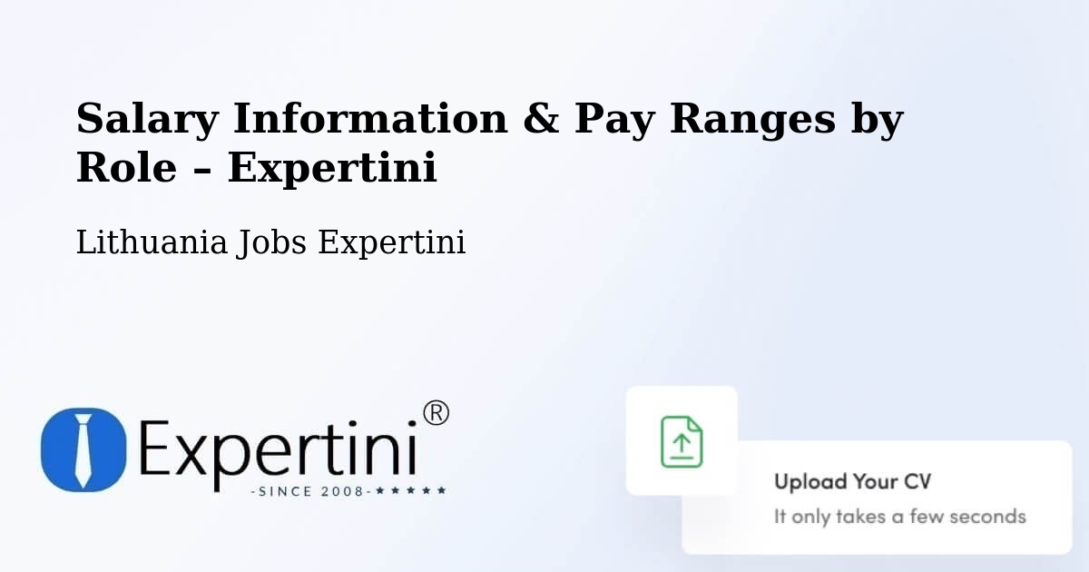 Salary Information & Pay Ranges – Kalvarija Municipality - Kalvarija Municipality, Lithuania Jobs Expertini